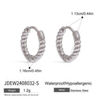 Stainless Steel Circle Earrings Ear Jewelry Stud Design Accessories
