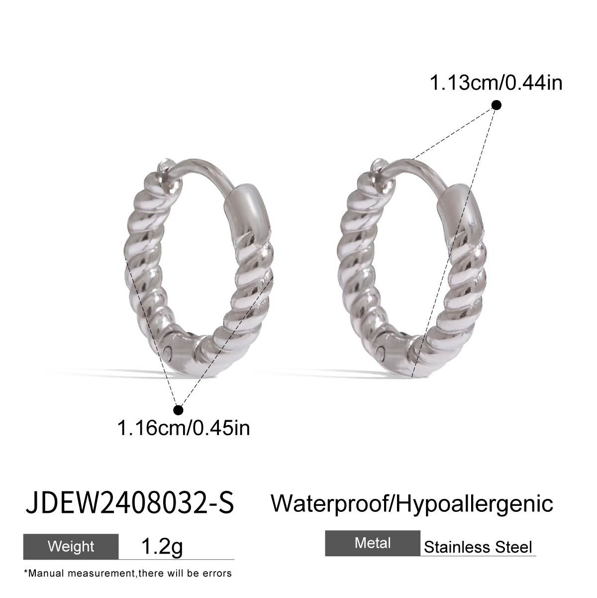 Stainless Steel Circle Earrings Ear Jewelry Stud Design Accessories