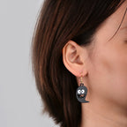 E0255 Halloween Creative Funny Ghost Cartoon Earrings Funny Expression Gold-plated Ear Hooks