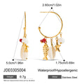 Seashell Tassel Stainless Steel Drop Earrings in Gold-Tone with a refined design profile