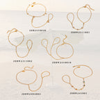 Stainless Steel Zircon Pearl Finger Bracelet Non-Fading Jewelry