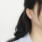 Small Design Olive Leaf Pearl Style Earrings Inlaid with zirconia S925Silver Needle Women's Leaf Earrings