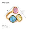 Cubic Zirconia Open Profile 18K Gold-Plated Stainless Steel Open Ring — jewelry construction