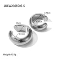 18K Gold-Plated Stainless Steel Minimalist Ear Cuff Earrings — material detail — jewelry finish and design detail