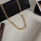 Zircon Necklace Collarbone Chain Stainless Steel Jewelry Non-Fading Necklace