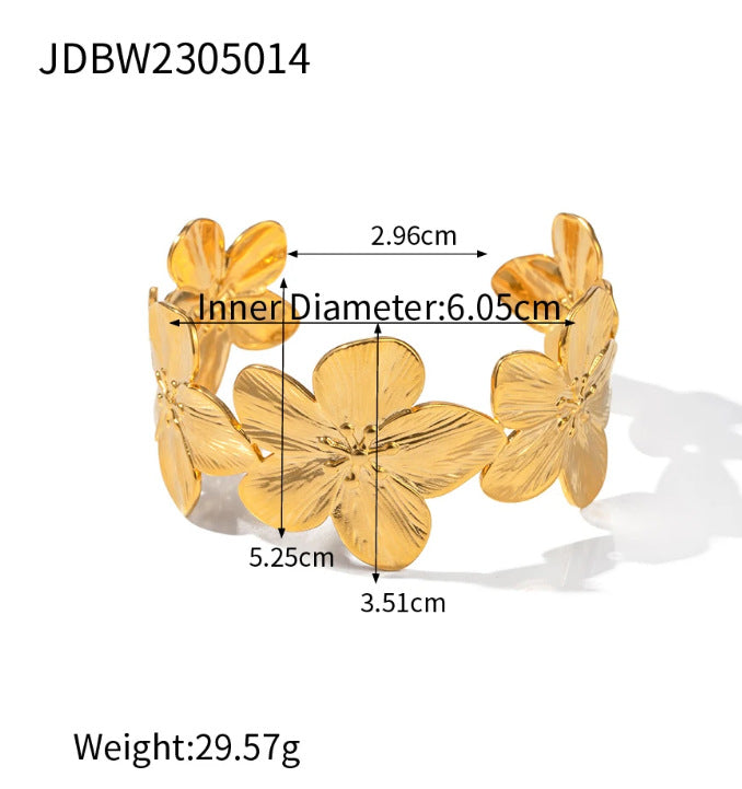 Bracelet Jewelry Stainless Steel Bracelet Real Gold Plating Women Inlaid Zircon Bracelet Factory Store