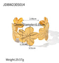 Cubic Zirconia Stainless Steel Bracelet in Gold-Tone — Statement Style featuring cubic zirconia and a gold-tone finish
