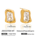 Zircon Earrings Vintage Stainless Steel Jewelry for Women Non-Fading