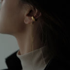 Stainless Steel Tassel Earrings Non-Pierced Ear Cuff Ear Jewelry Accessories