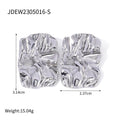 Gold-Tone Stainless Steel Stud Earrings with Geometric Detail featuring geometric and a gold-tone finish