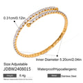 Gold-Plated Stainless Steel Cubic Zirconia Bracelet — jewelry construction