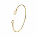 Gold-Plated Brass Teardrop Opal Bracelet for private-label fashion jewelry buyers