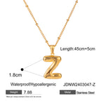 Stainless Steel Letter Necklace Pendant Necklace Jewelry Collarbone Chain