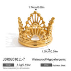 Zircon Ring Non-Fading Lace Stainless Steel Jewelry for Women ring