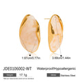 Gold-Tone Stainless Steel Resin Earrings styled for independent jewelry boutiques
