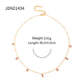 18K Gold-Plated Stainless Steel Square Pendant Bracelet — alternate product view — jewelry finish and design detail