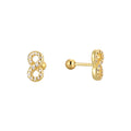 Gold-Plated 925 Sterling Silver Heart Stud Earrings — jewelry construction