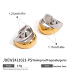 Stainless Steel Color Block Ear Clip No Piercing Ear Cuff Ear Jewelry earrings