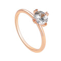 Gold-Plated Brass Crown CZ Ring featuring cubic zirconia and a gold-tone finish