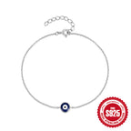 Demon Eye 925 Sterling Silver Bracelet With Oil Drop Enamel For Women