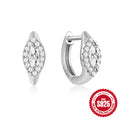 Zircon Chain 925 Sterling Silver Ear Clips — surface finish close-up — alternate angle 2 — jewelry finish and design detail