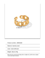 2H Ring Non-Fading Jewelry for Women Design Stainless Steel Ring Accessories rings