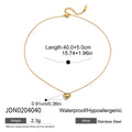 Gold-Plated Stainless Steel Pendant Necklace with Heart Detail — additional design view — jewelry finish and design detail