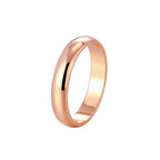 R0715 Minimalist Design Smooth Ring for Women Gold-Plated Personality Band