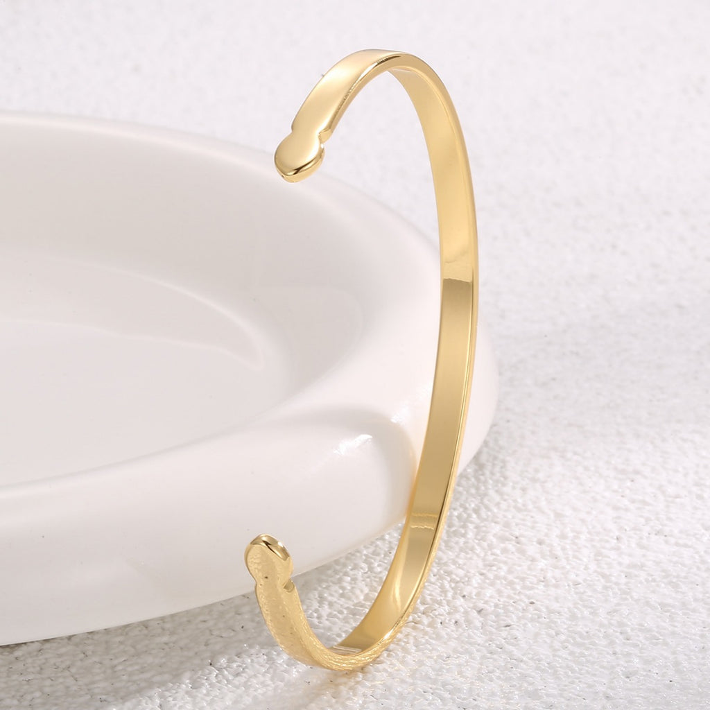 CYB0158 Open Arrowhead Copper Bracelet Simple Design Trendy Minimalist