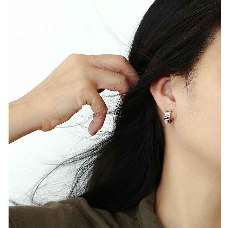 Copper plating14K Gold Earrings925Silver Needle Minimalist Gear Stud Earrings New Dropshipping