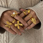 Stainless Steel Pearl Ring Personality Item rings