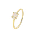 Gold-Plated Brass Minimalist Opal Ring styled for independent jewelry boutiques