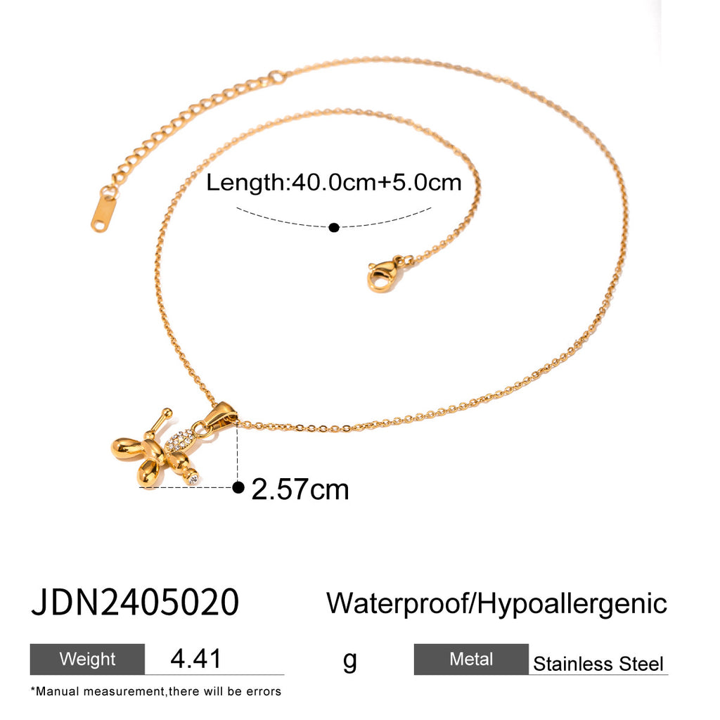 Stainless Steel Vacation Jewelry Necklace Collarbone Chain Halter Accessories for Women