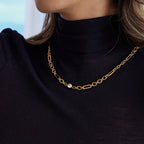 Zircon Necklace Collarbone Chain Stainless Steel Jewelry Non-Fading Necklace