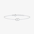 S925 Sterling Silver Double Circle Bracelet For Women Fashion