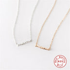 S925 Mama Letter Necklace In Silver Collarbone Chain