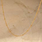 2H Rust-Free Waterproof Stainless Steel Fine Bead Chain Necklace for Women Minimalist Fashion Layered Choker Necklace Jewelry