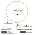 Gold-Plated Stainless Steel Necklace with Freshwater Pearl Detail — alternate product view — jewelry finish and design detail