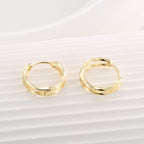 SE0079 S925Silver Elegant Fashion Hollow Earrings for Women Minimalist Plated14K Gold Earrings