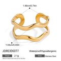 Stainless Steel Ring in Gold-Plated — Thoughtful Design — close-up detail — jewelry finish and design detail