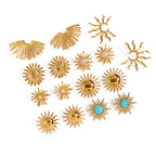 Stainless Steel Turquoise Earrings Zircon Stud Earrings Ear Jewelry Earrings