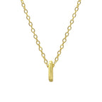 Sterling Silver 26 Letter Pendant Necklace Polished Collarbone Chain