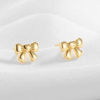 SE0318 S925Dongdaemun Retro Bowknot Stud Earrings Fashion Earrings