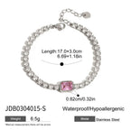 2H Stainless Steel Zircon Bracelet Jewelry Non-Fading Product
