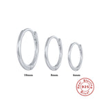S925Pure Silver Minimalist Smooth Hoop Earrings and Ear Clips Set Hot Selling Trendy Cool Earrings