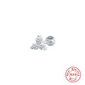 Geometric Stud 925 Sterling Silver Earrings — decorative detail — jewelry finish and design detail