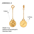Gold-Plated Stainless Steel Pendant Necklace — Luminous Finish — additional angle — jewelry finish and design detail