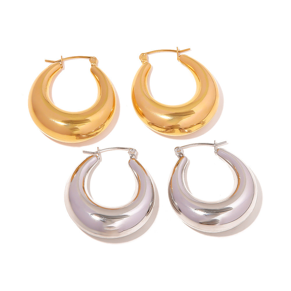 2H Fashionable Elegant Hollow Hoop Earrings  Simple Earrings for Women