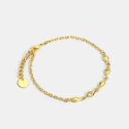 B0037Wind Rhombus Women's Thin Bracelet Fashionable Gold-Plated Copper with Zircon Inlay Source of Goods