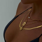 Angel Necklace Collarbone Chain18k Gold Stainless Steel Jewelry